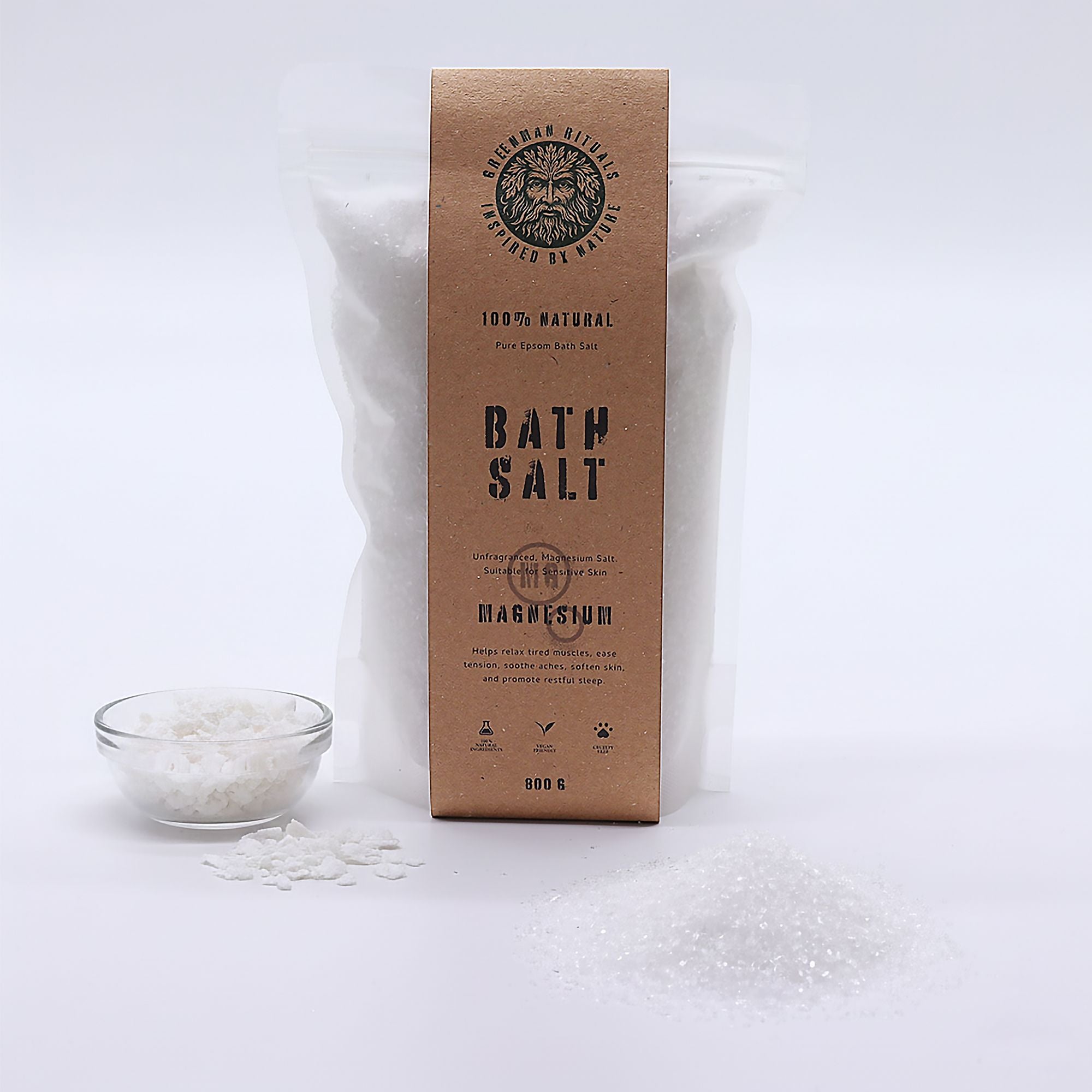 Greenman Rituals Magnesium Epsom Bath Salt – Pure Formula