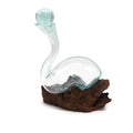 Molten Glass on Wood - Wine Decanter