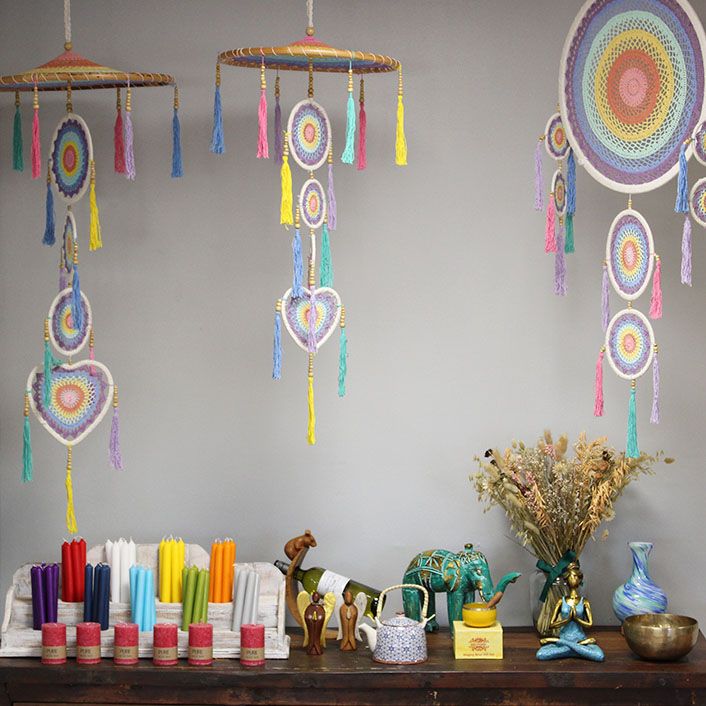 Extra Large Drama Dreamcatcher - Pastal Rainbow